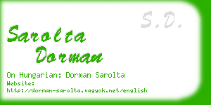 sarolta dorman business card
